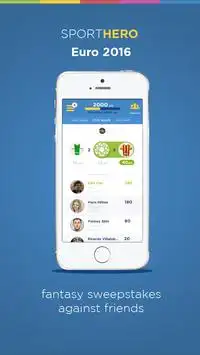 SportHero: Euro 2016 Fantasy Screen Shot 1