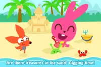 Purple Pink Summer Beach-Kids Party Education App Screen Shot 0