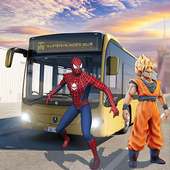 City Bus Driving: Superheroes Transport Simulator