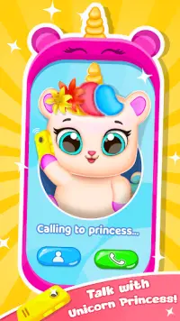 Unicorn Princess Toy Phone Screen Shot 0