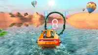 Water surfer car stunt: car floating beach Drive Screen Shot 2