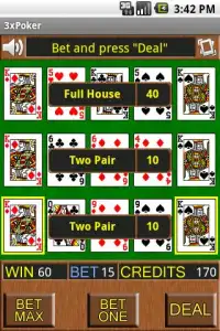 3X Poker Screen Shot 1