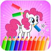 Coloring pony unicorn game