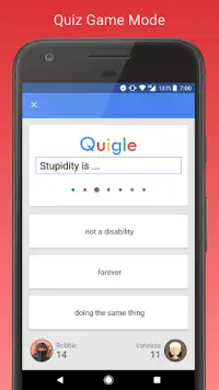 Quigle - Google Feud   Quiz Screen Shot 3