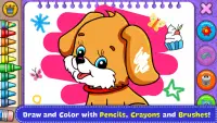 Coloring & Learn Animals - Kids Games Screen Shot 0