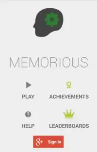 Memorious - Memory Brain Game Screen Shot 0