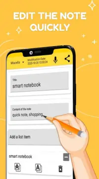 Smart Notepad Notes - Quick Note, Shopping List Screen Shot 1