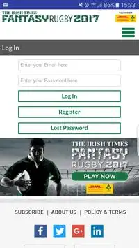 IT Fantasy Rugby Screen Shot 0