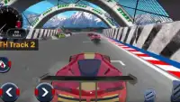 الأبطال الخارقين حيلة لعبة سباق السيارات Screen Shot 0