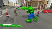 Incredible Green Monster Hero Fight City Rescue Screen Shot 3