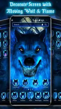 3D Ice Wolf Live Wallpaper Screen Shot 2