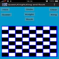 Chess Queen,Rook,Knight and King Problem Screen Shot 0
