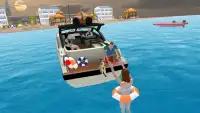 حارس الإنقاذ شاطئ واجب: قارب الإنقاذ الفريق Screen Shot 5