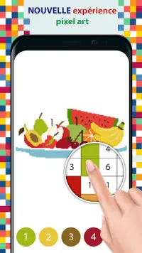 Coloriage numéroté ⎼ dessins de nourriture Screen Shot 4