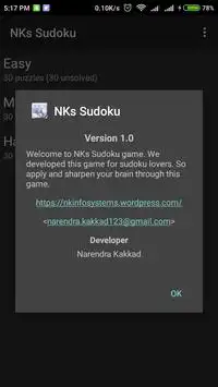 NKs Sudoku Screen Shot 5