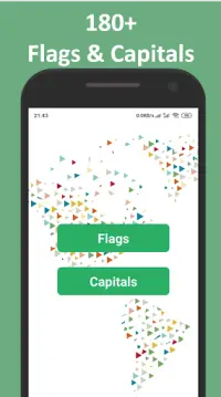 Quiz di bandiere e capitali Screen Shot 0