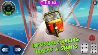 पागल रिक्शा: असंभव पटरियों - कार का खेल Screen Shot 3