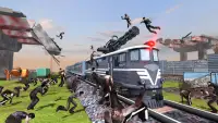 Train shooting - Zombie War Screen Shot 2