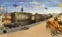 ट्रेन गनशिप: सेना ट्रेन शूटिंग गेम Screen Shot 2
