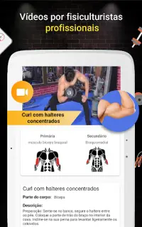 Pro Gym Workout (Ginásio Workouts & Fitness) Screen Shot 4