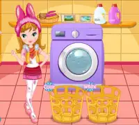 Home Laundry games For Girls  - Puppy Friends Screen Shot 1