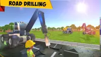 Road Construction Excavator 3D Screen Shot 1