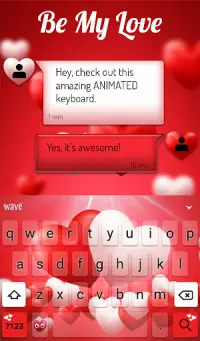 Be My Love Animated Keyboard + Live Wallpaper Screen Shot 2