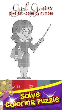 Girl Genius! Color By Number - PixelArt Coloring Screen Shot 3