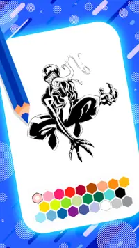 Venom super coloring hero man Screen Shot 4