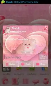 Theme Kitty for GO SMS Pro Screen Shot 2