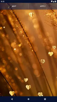 Gold 4K Hearts Live Wallpaper Screen Shot 7