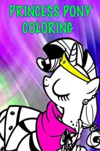 Princess pony coloring book Screen Shot 2