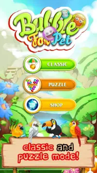 Bubble Shooter - Fun & Cute Puzzle Pets Screen Shot 1