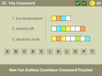 Trio Crossword - Word Puzzle Screen Shot 12
