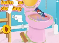 Girls bathroom cleaning games Screen Shot 0
