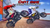 Dirt Bike Roof Top Racing Motocross ATV race games Screen Shot 0