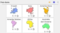 Peta dunia dengan semua negara: Kuiz Geografi Screen Shot 7