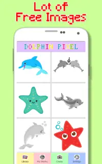 Sea Animals Dolphin And Shark Color By Number Screen Shot 1