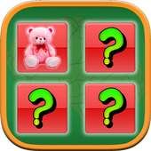 Teddy bear kids memory puzzle