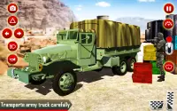 Tài xế xe tải vận tải quân đội: Trò chơi quân sự Screen Shot 2