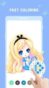 Kawaii Pixel Art Girl Screen Shot 1