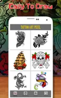 Tattoo Color By Number - Pixel Art Screen Shot 1