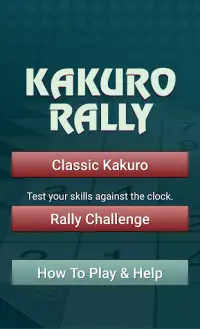 Kakuro Rally Screen Shot 0