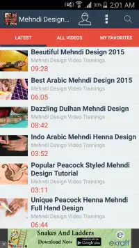 Mehndi Designs Video Trainings Screen Shot 1