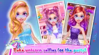 Rainbow Unicorn Hair Salon Screen Shot 3