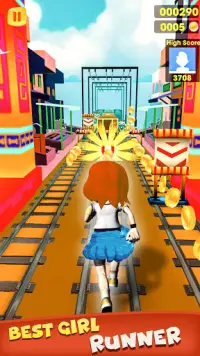 Subway Girl Runner Surf Game Screen Shot 0