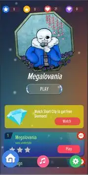 Megalovania 🎹 Sans Piano Tiles Screen Shot 0