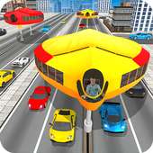 elevado autobús manejar: futurista autobús simulad