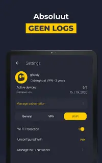CyberGhost VPN - WiFi Security Screen Shot 7