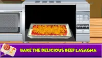 Nhà bếp làm mì lasagna thịt bò: Trò chơi nấu mì ốn Screen Shot 2